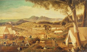 Goudzoekers, Ararat, 1853 door J Roper